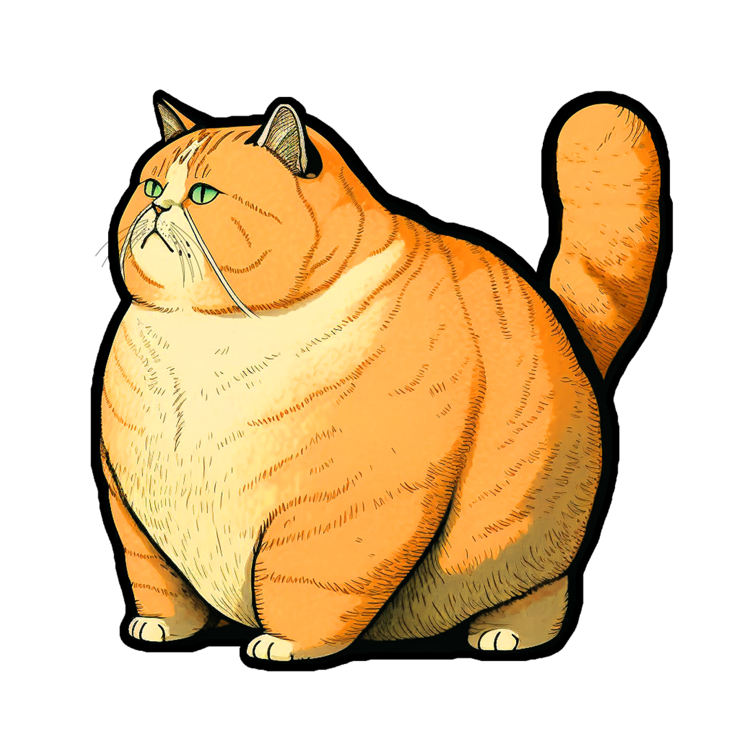 Scrungey Cat Sticker for Sale by fatfatpankocat in 2023