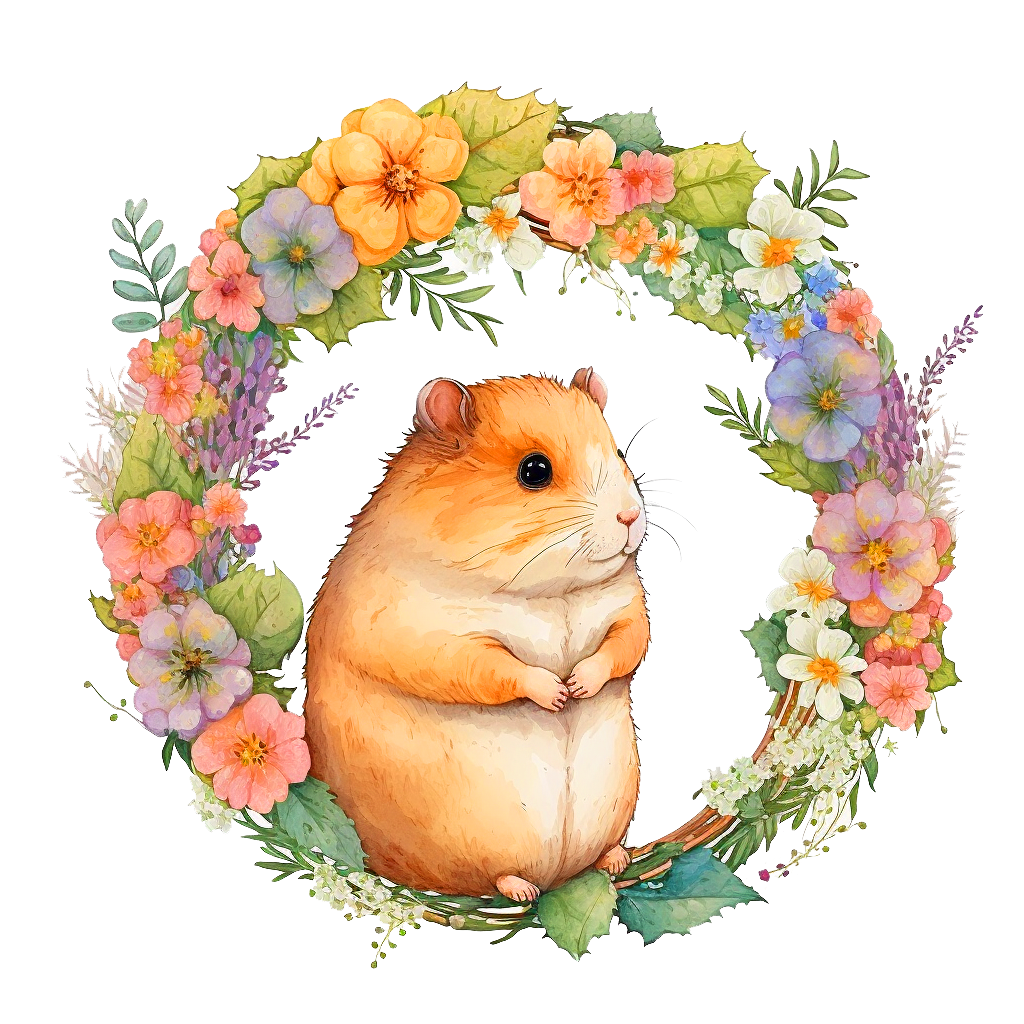 Flower Wreath Hamster